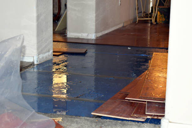 Professional Flood Cleanup technician working in Saxon, WV